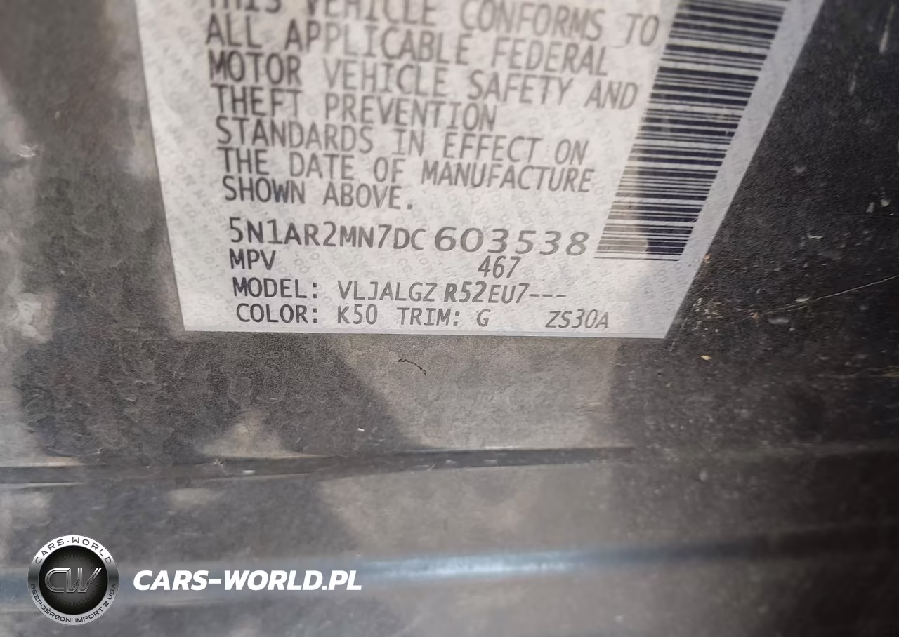 2013 Nissan Pathfinder Sl VIN:5N1AR2MN7DC603538 - 9