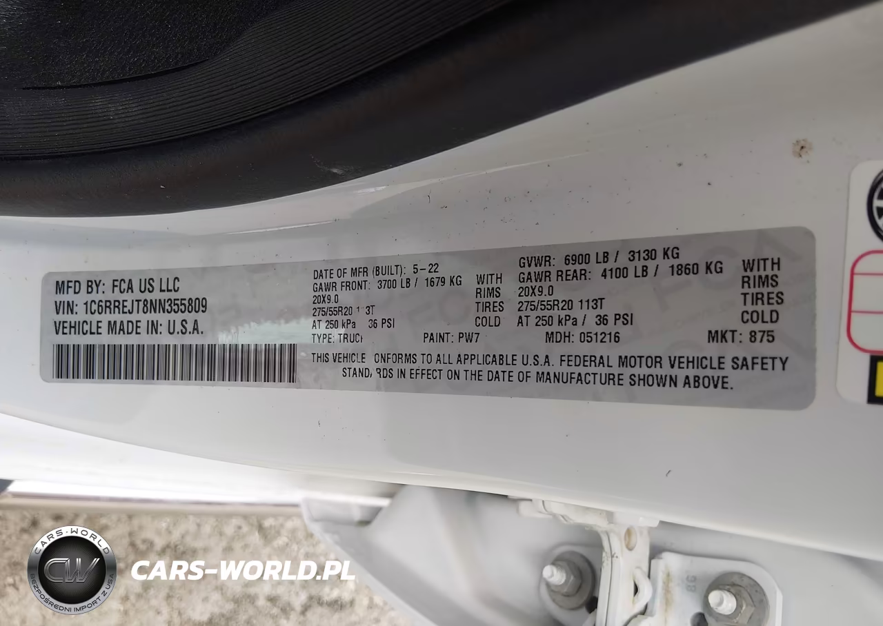 2022 Ram 1500 Laramie 4X2 5'7 Box VIN:1C6RREJT8NN355809 - 9