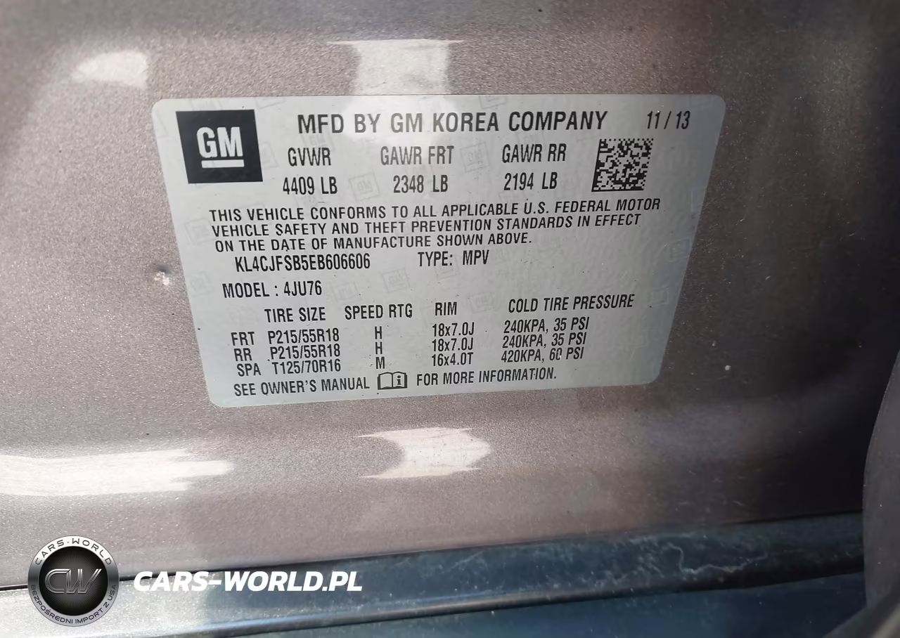 2014 Buick Encore Convenience VIN:KL4CJFSB5EB606606 - 9