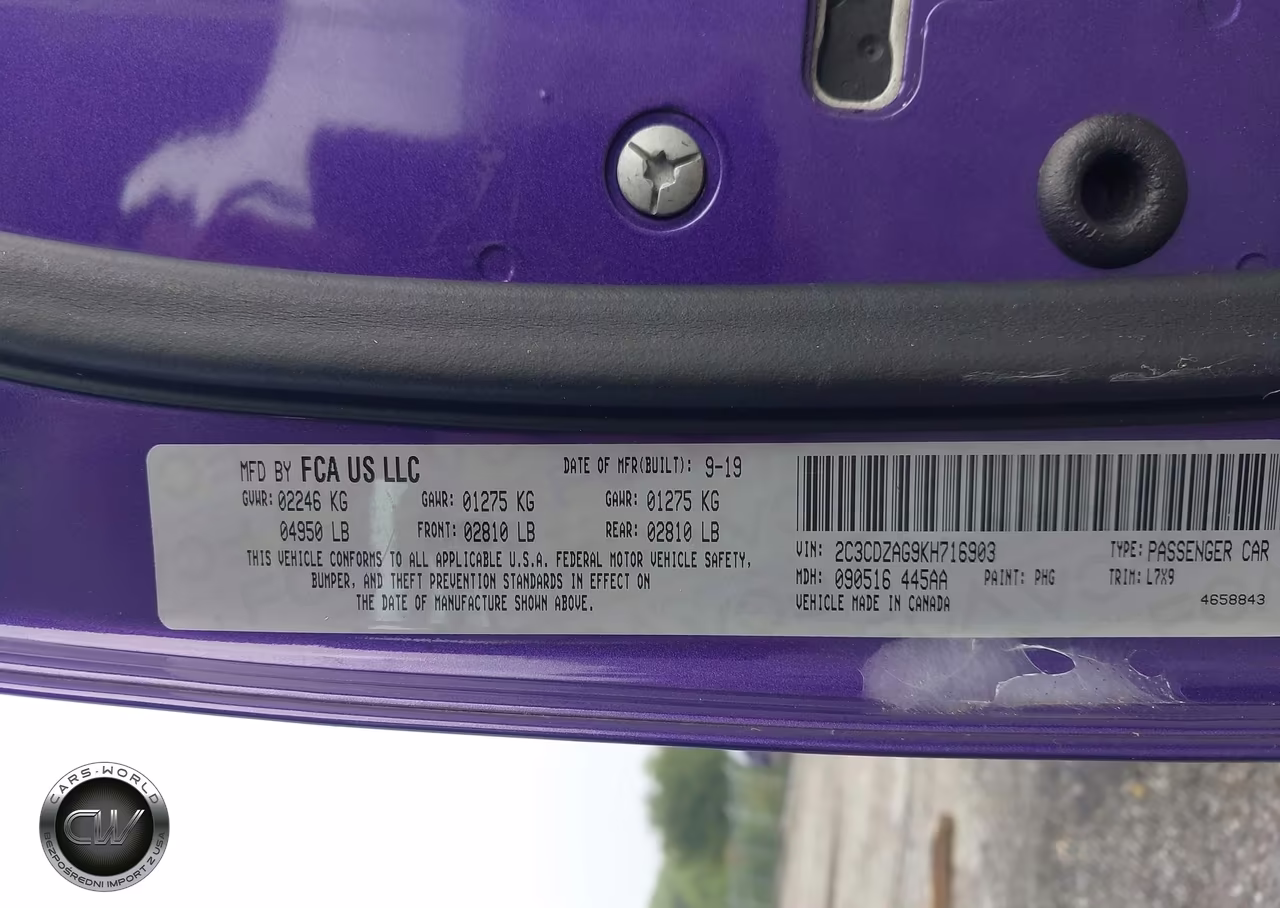 2019 Dodge Challenger Sxt VIN:2C3CDZAG9KH716903 - 9
