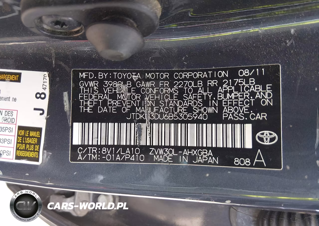 2011 Toyota Prius Four VIN:JTDKN3DU6B5305940 - 9