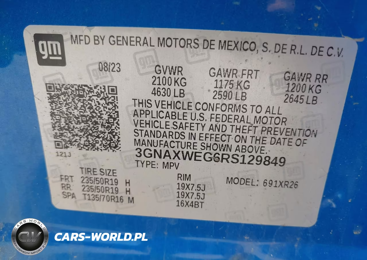 2024 Chevrolet Equinox Awd Rs VIN:3GNAXWEG6RS129849 - 9