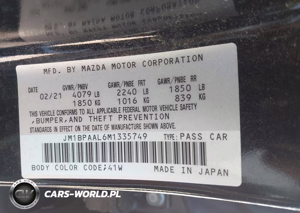 2021 Mazda Mazda3 2.5 S VIN:JM1BPAAL6M1335749 - 9