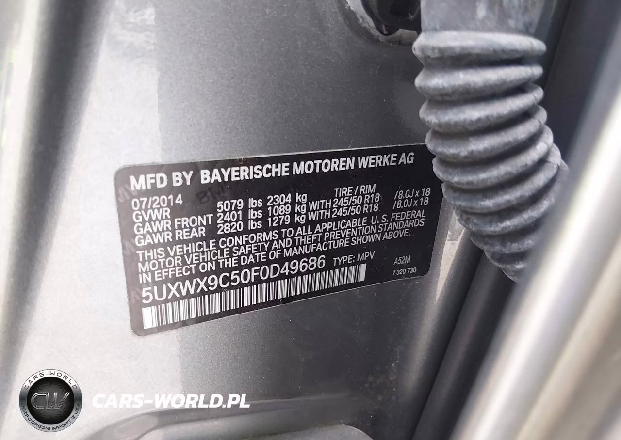 2015 BMW X3 xDrive28I VIN:5UXWX9C50F0D49686 - 9