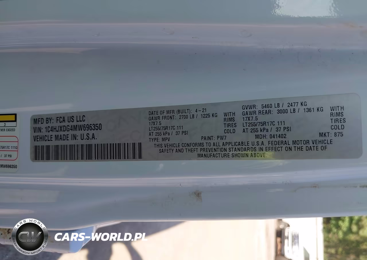 2021 Jeep Wrangler Unlimited Willys 4X4 VIN:1C4HJXDG4MW696350 - 9