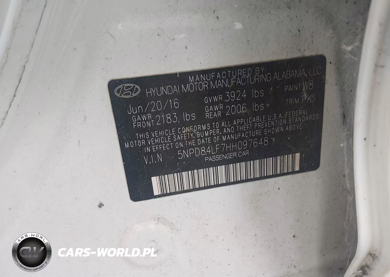 2017 Hyundai Elantra Se VIN:5NPD84LF7HH097648 - 9