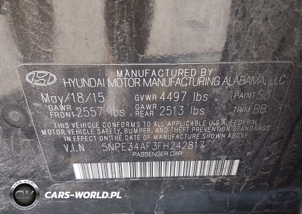 2015 Hyundai Sonata Sport VIN:5NPE34AF3FH242817 - 9