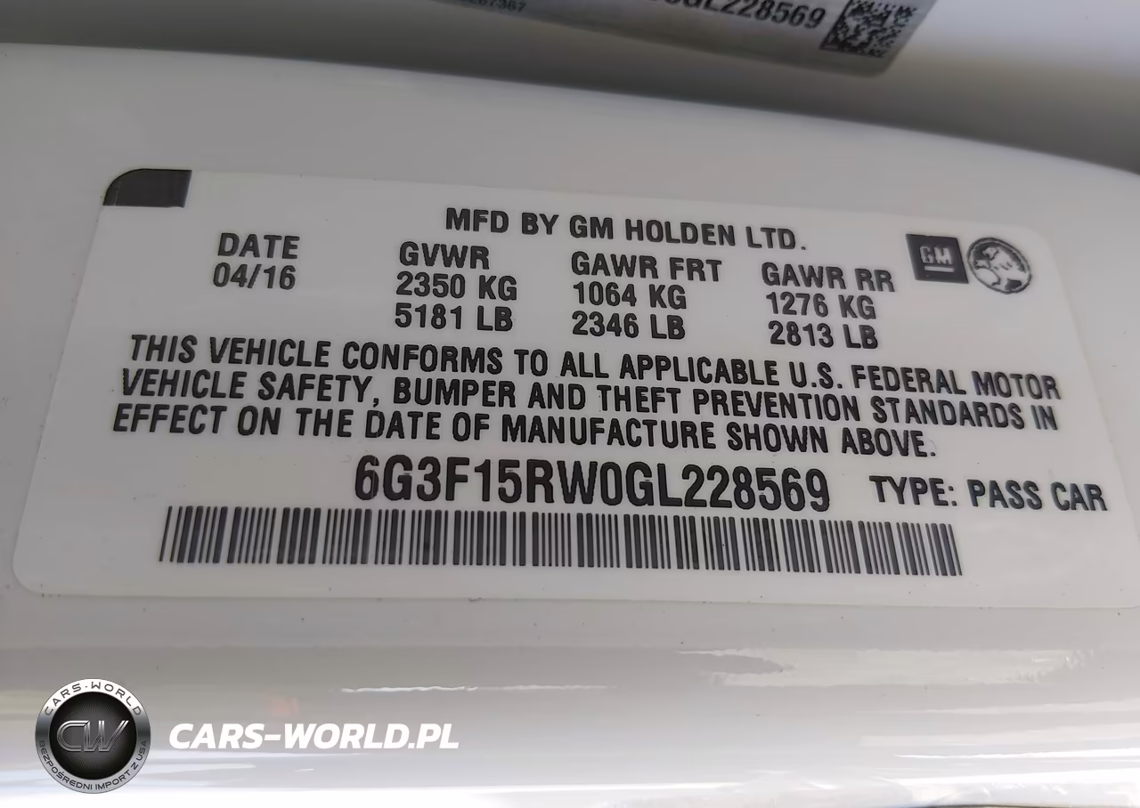 2016 Chevrolet Ss VIN:6G3F15RW0GL228569 - 9