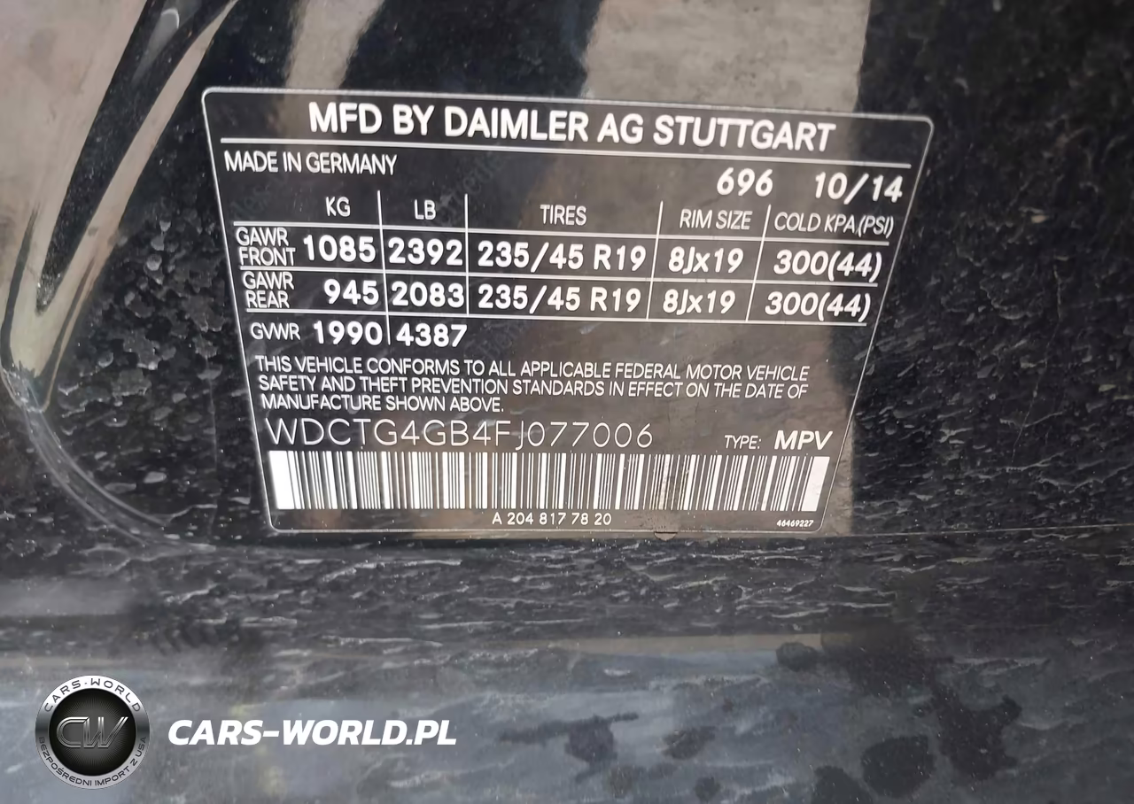 2015 Mercedes-Benz Gla 250 4Matic VIN:WDCTG4GB4FJ077006 - 9