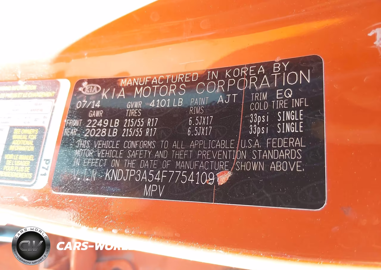 2015 Kia Soul + VIN:KNDJP3A54F7754109 - 9