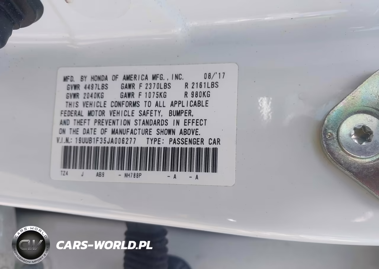 2018 Acura Tlx VIN:19UUB1F35JA006277 - 9