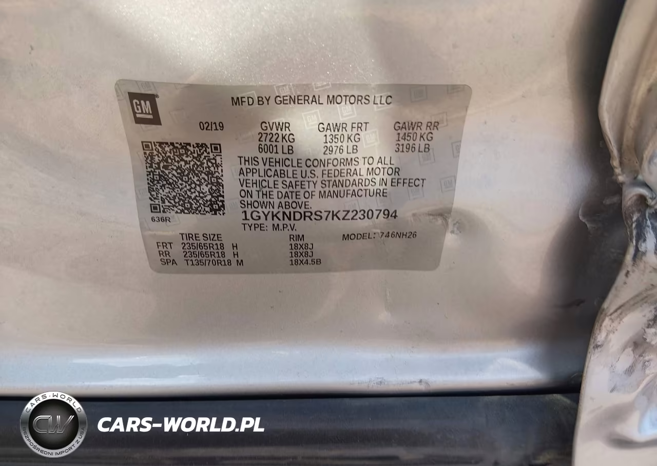 2019 Cadillac Xt5 Luxury VIN:1GYKNDRS7KZ230794 - 8