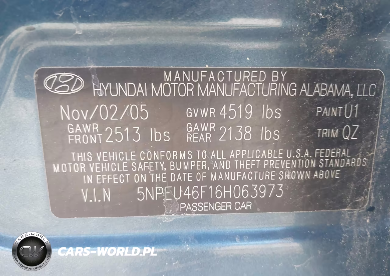 2006 Hyundai Sonata Gls V6-Lx V6 VIN:5NPEU46F16H063973 - 9