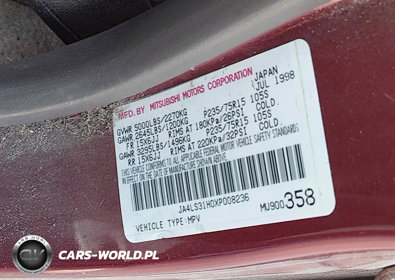 1999 Mitsubishi Montero Sport Ls-Xls VIN:JA4LS31H0XP008236 - 9