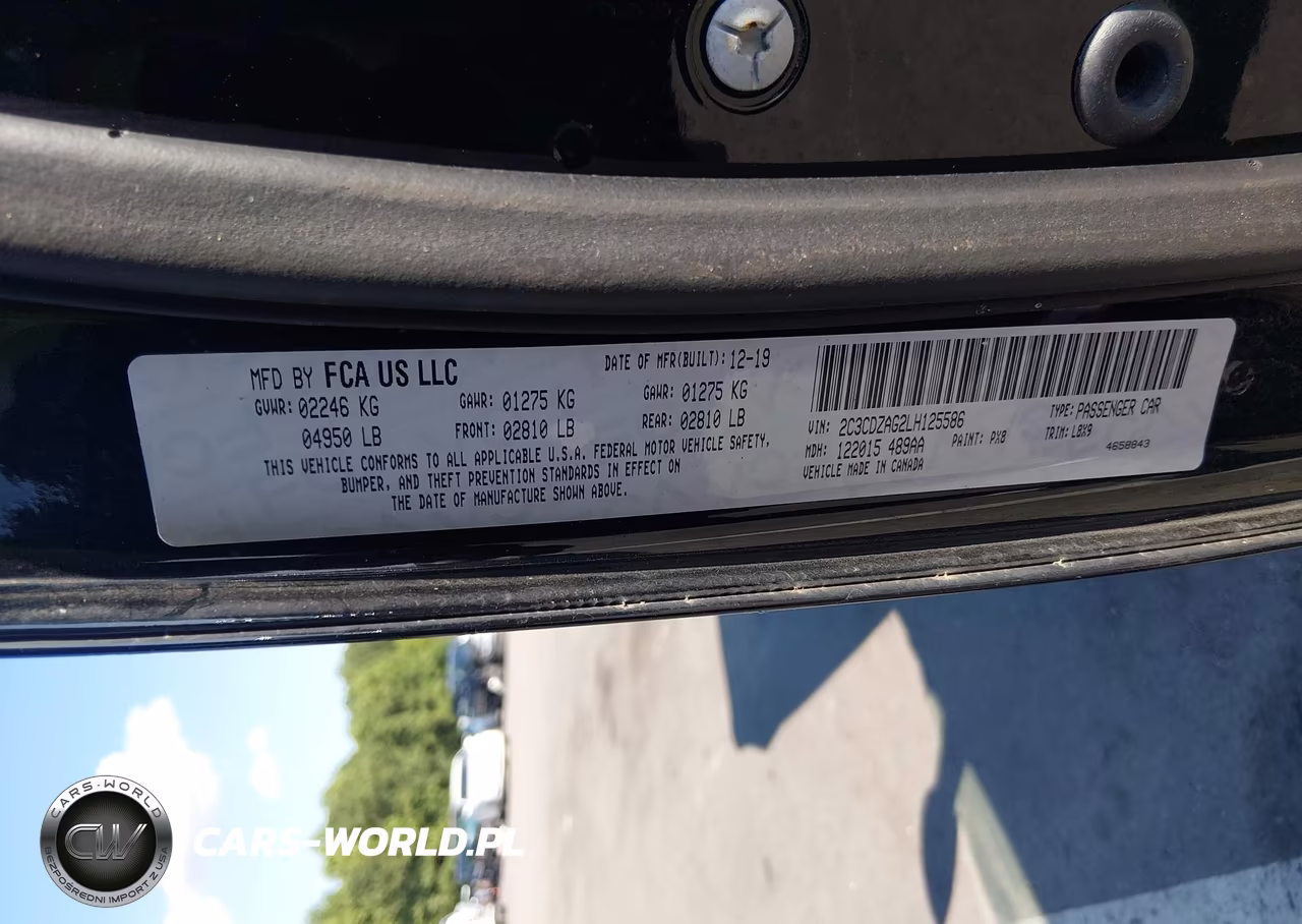 2020 Dodge Challenger Sxt VIN:2C3CDZAG2LH125586 - 9