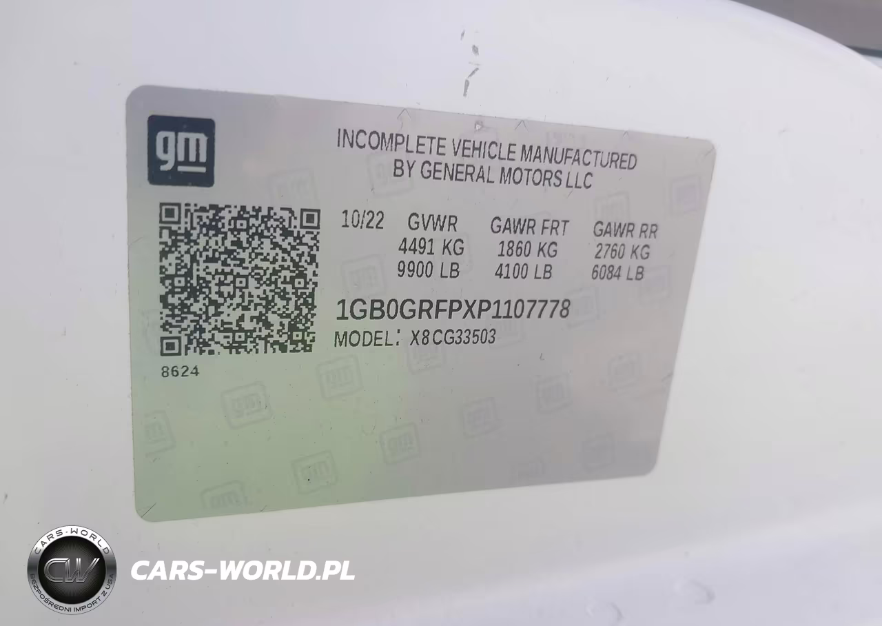 2023 Chevrolet Express Cutaway Work Van VIN:1GB0GRFPXP1107778 - 8