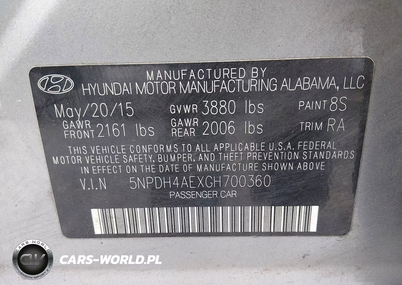 2016 Hyundai Elantra Se VIN:5NPDH4AEXGH700360 - 9