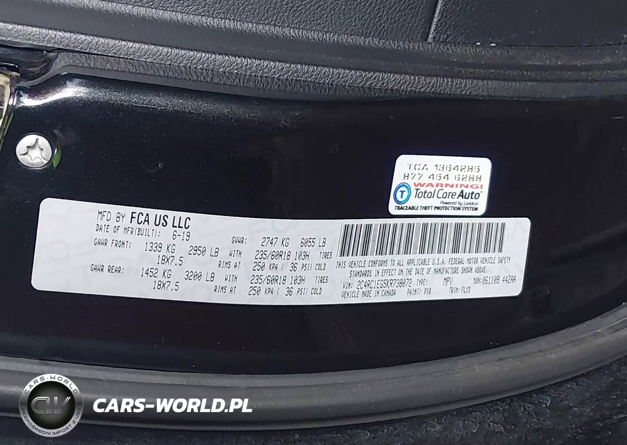 2019 Chrysler Pacifica Touring L Plus VIN:2C4RC1EG5KR738072 - 9