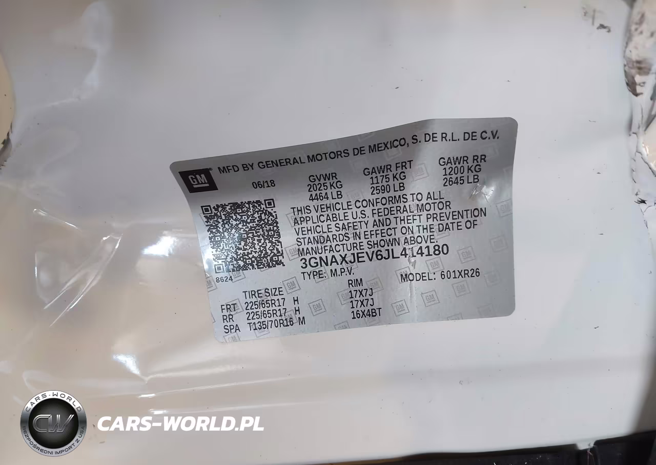 2018 Chevrolet Equinox Lt VIN:3GNAXJEV6JL414180 - 9