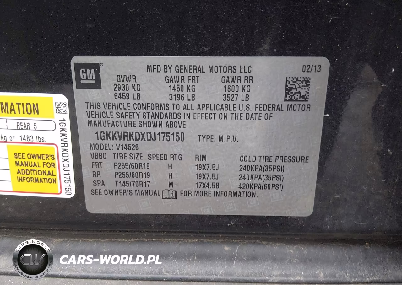 2013 GMC Acadia Slt-1 VIN:1GKKVRKDXDJ175150 - 9