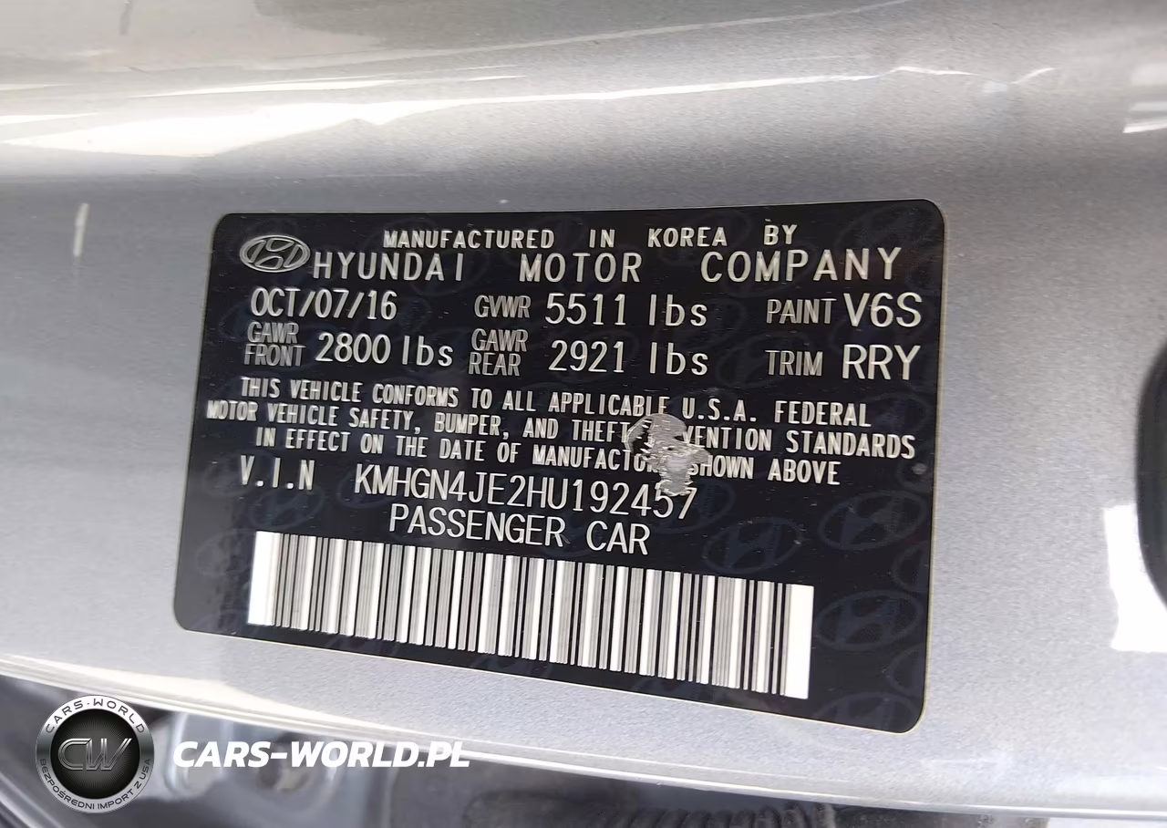 2017 Genesis G80 3.8 VIN:KMHGN4JE2HU192457 - 9
