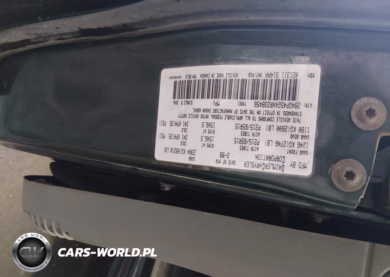 1999 Dodge Caravan Se VIN:2B4GP45G4XR338456 - 9