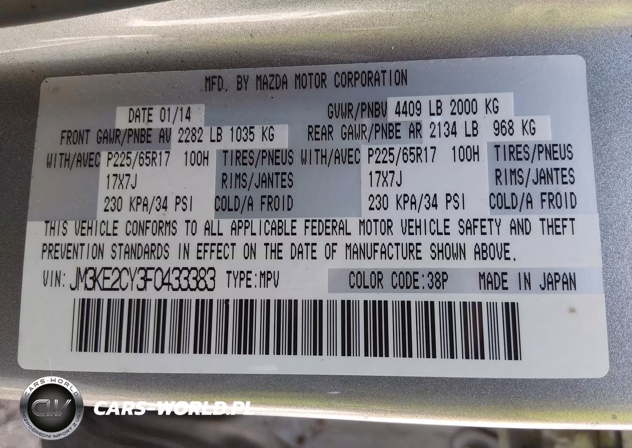 2015 Mazda Cx-5 Touring VIN:JM3KE2CY3F0433383 - 9