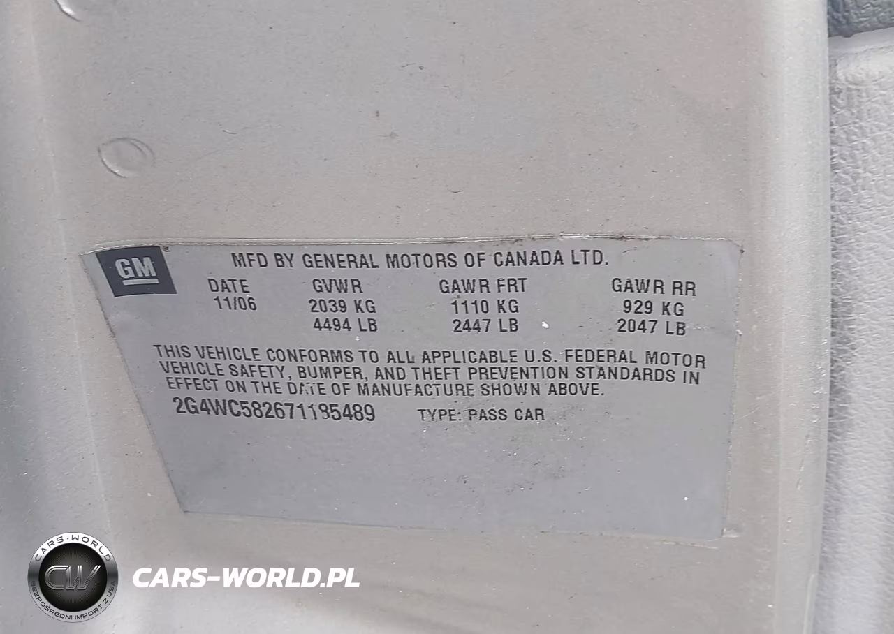 2007 Buick Lacrosse Cx VIN:2G4WC582671185489 - 9