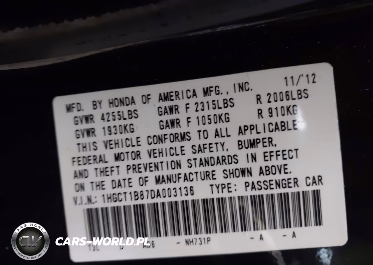 2013 Honda Accord Ex-L VIN:1HGCT1B87DA003136 - 9