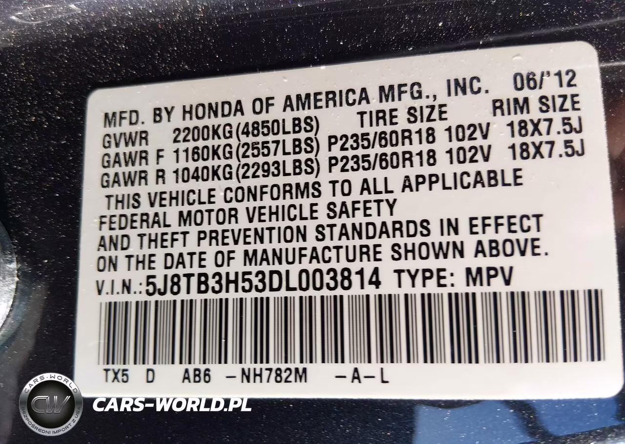 2013 Acura Rdx VIN:5J8TB3H53DL003814 - 9
