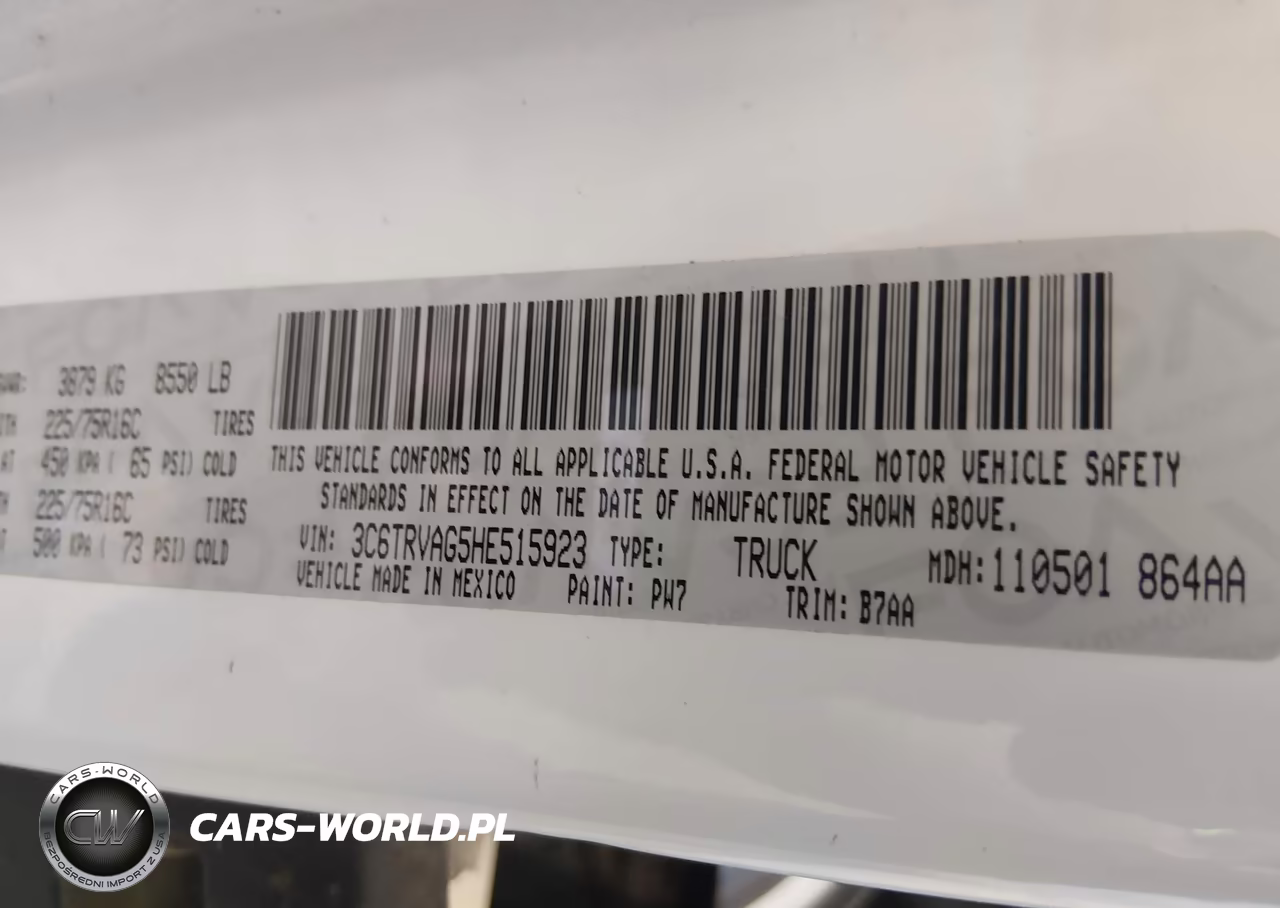 2017 Ram Promaster 1500 Low Roof 136 Wb VIN:3C6TRVAG5HE515923 - 9