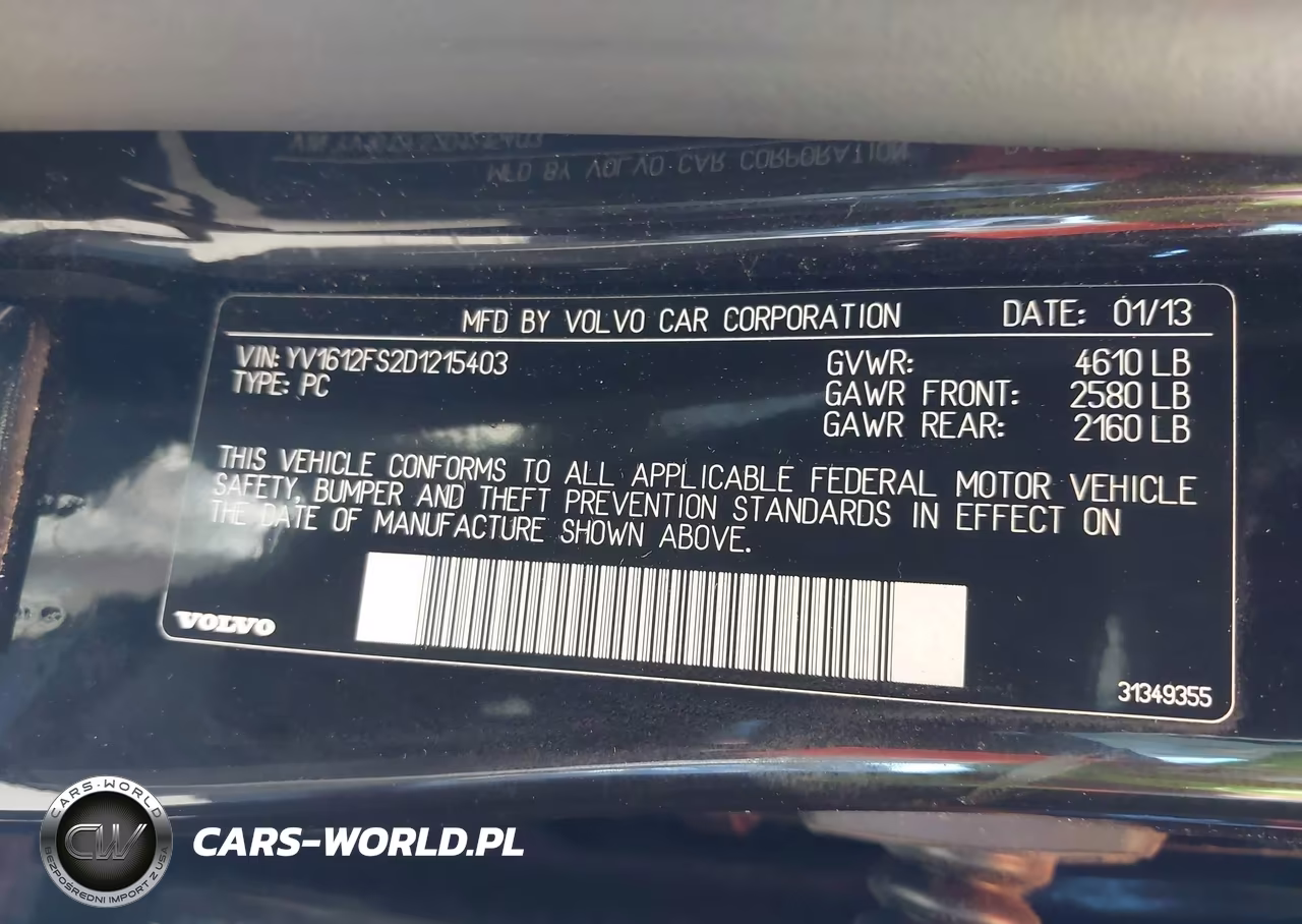 2013 Volvo S60 T5 VIN:YV1612FS2D1215403 - 9