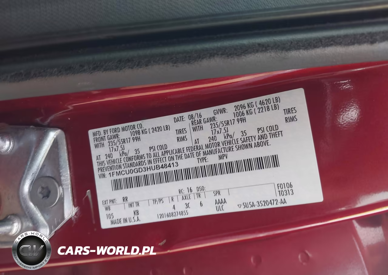 2017 Ford Escape Se VIN:1FMCU0GD3HUB48413 - 9