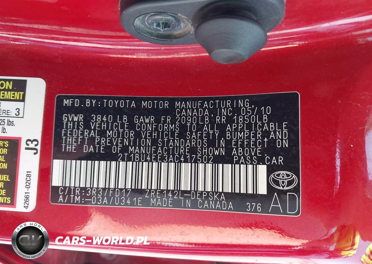 2010 Toyota Corolla S VIN:2T1BU4EE3AC417502 - 9