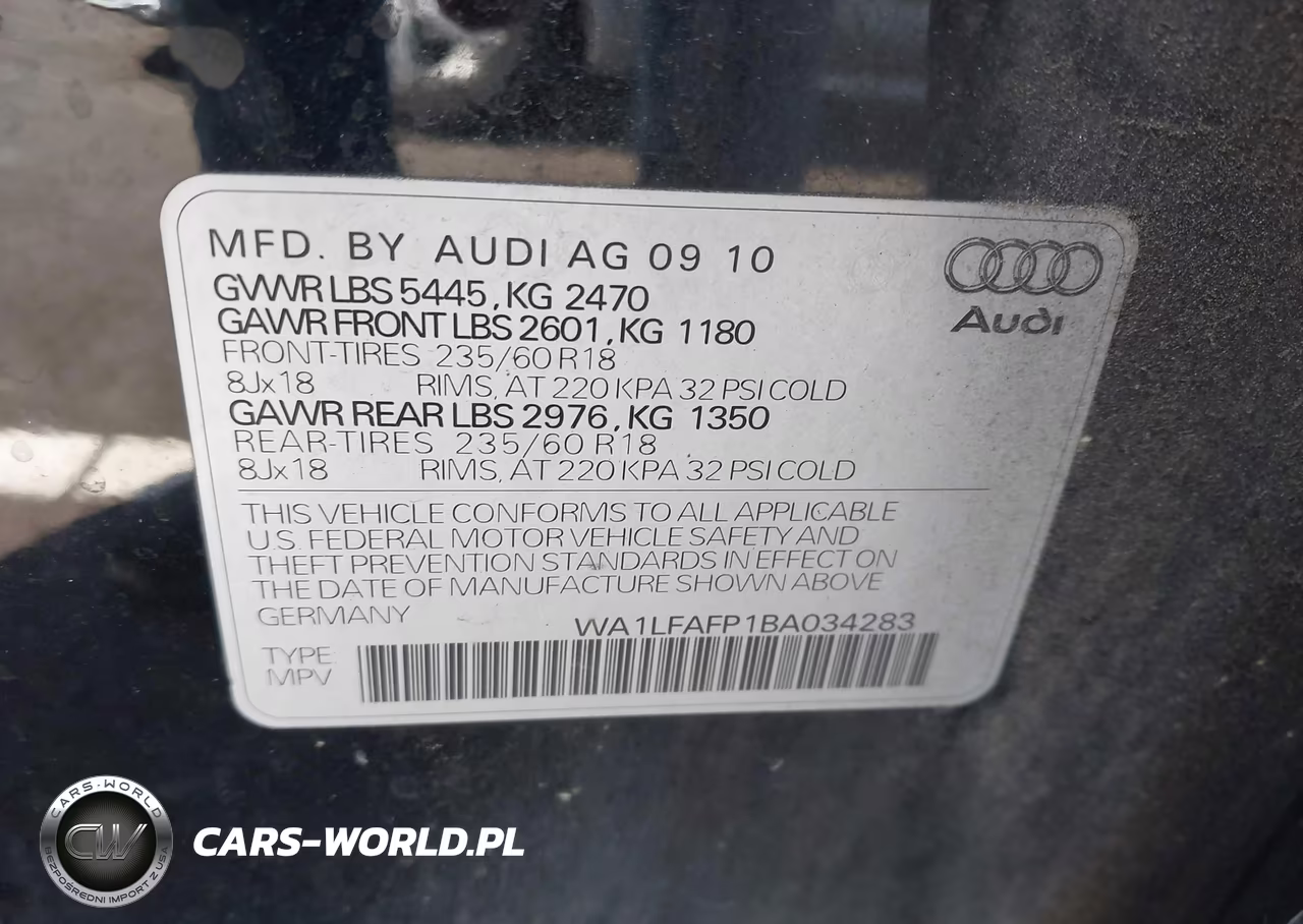 2011 Audi Q5 2.0T Premium VIN:WA1LFAFP1BA034283 - 9
