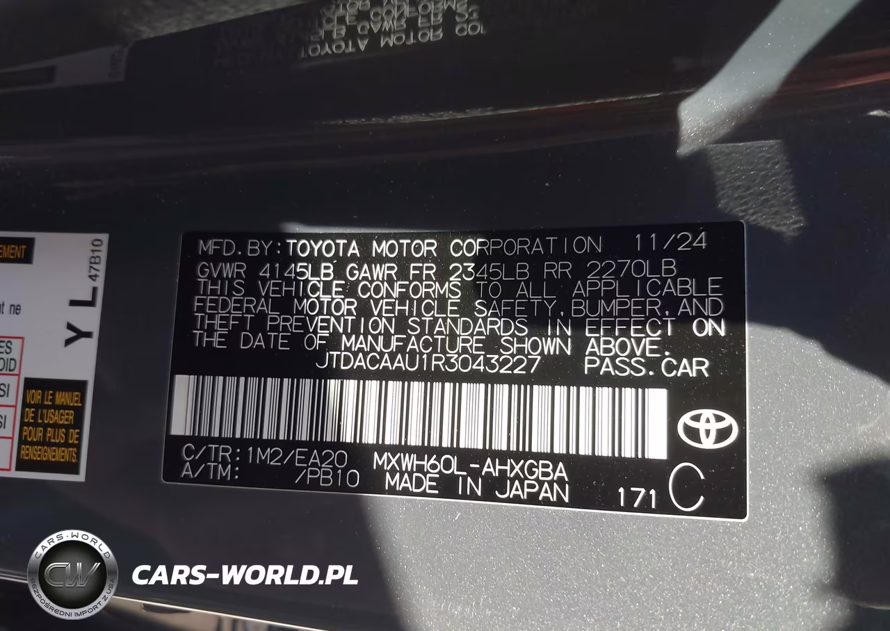 2024 Toyota Prius Xle VIN:JTDACAAU1R3043227 - 9