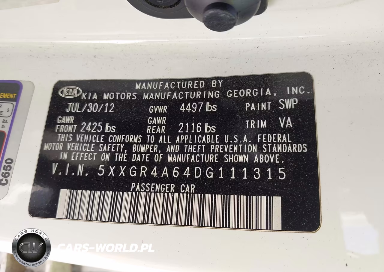 2013 Kia Optima Sx VIN:5XXGR4A64DG111315 - 9