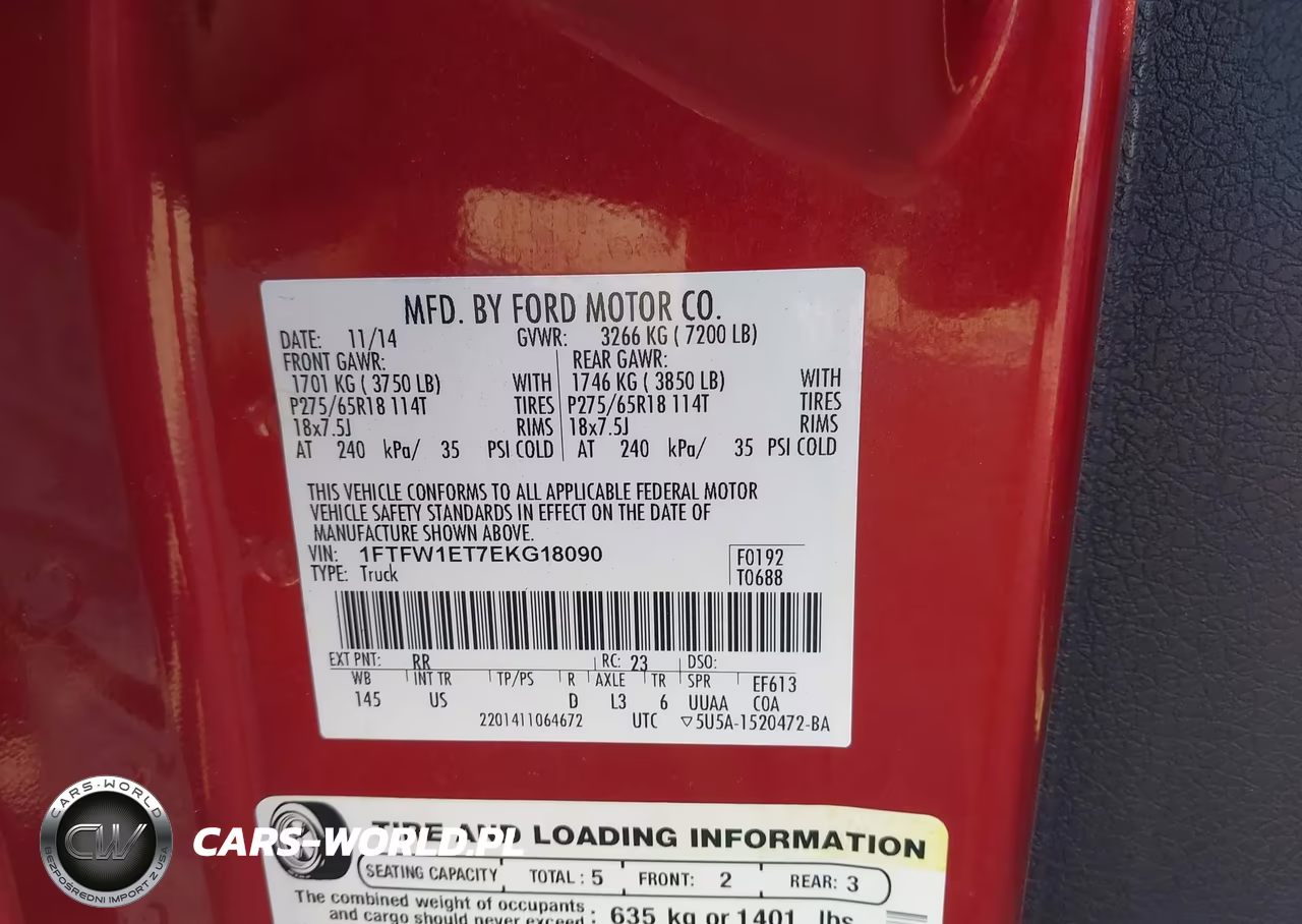 2014 Ford F-150 Xlt VIN:1FTFW1ET7EKG18090 - 9