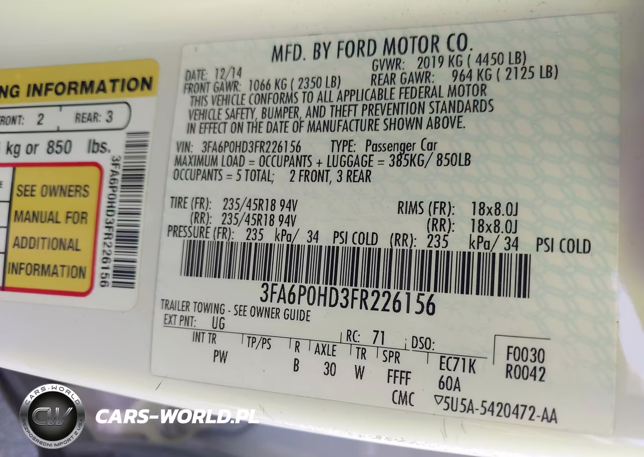 2015 Ford Fusion Se VIN:3FA6P0HD3FR226156 - 9