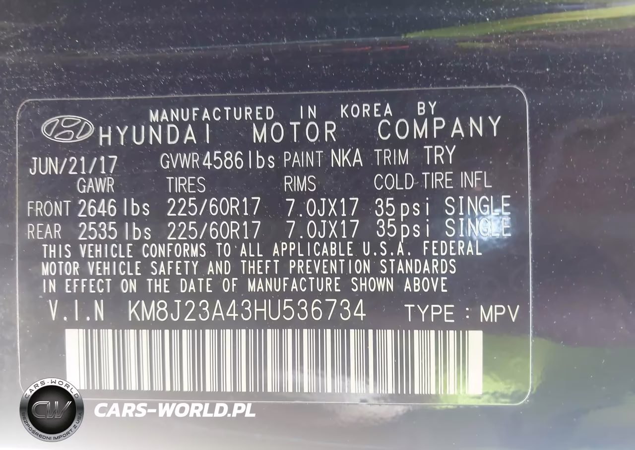 2017 Hyundai Tucson Se VIN:KM8J23A43HU536734 - 9