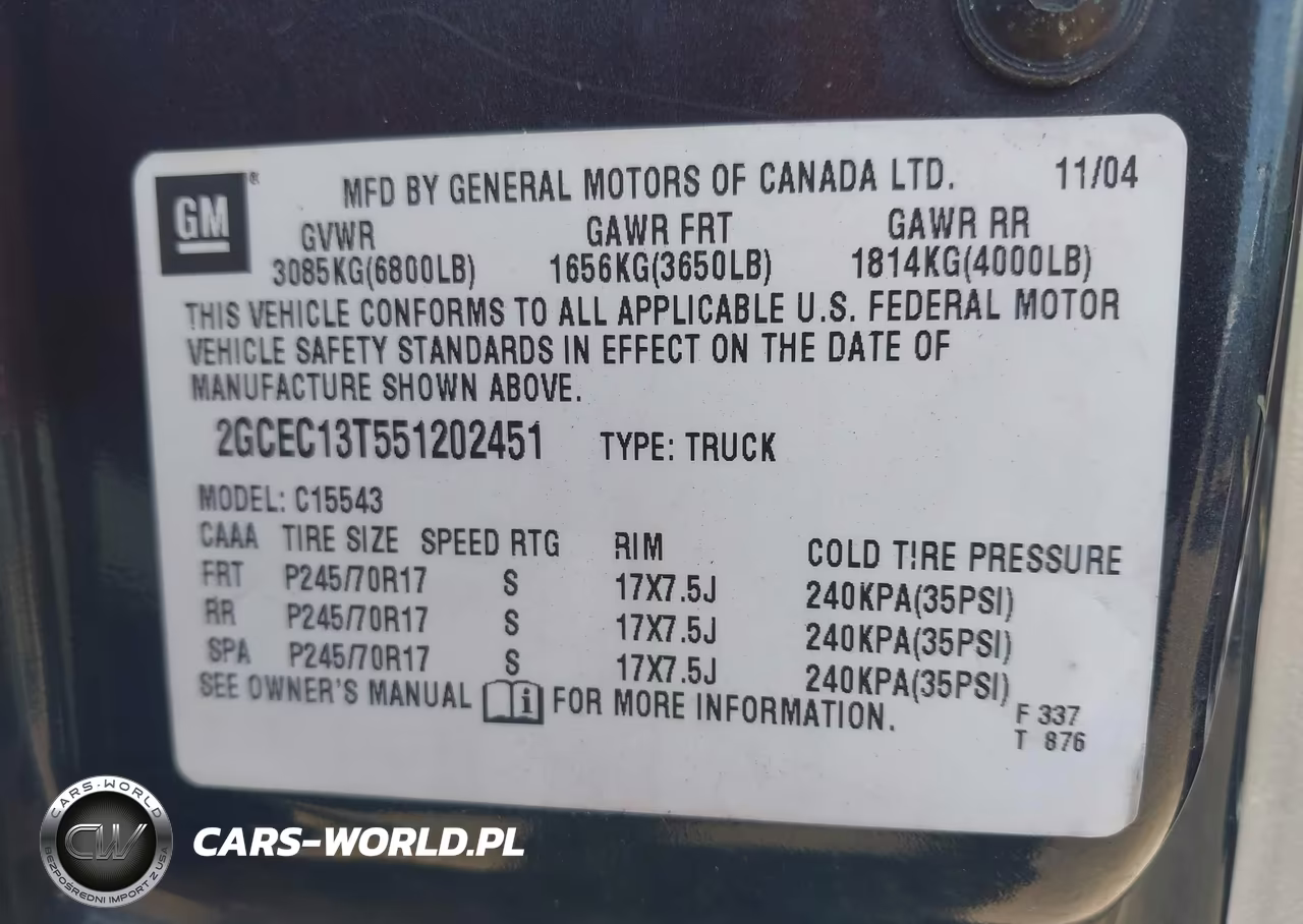 2005 Chevrolet Silverado 1500 Ls VIN:2GCEC13T551202451 - 9