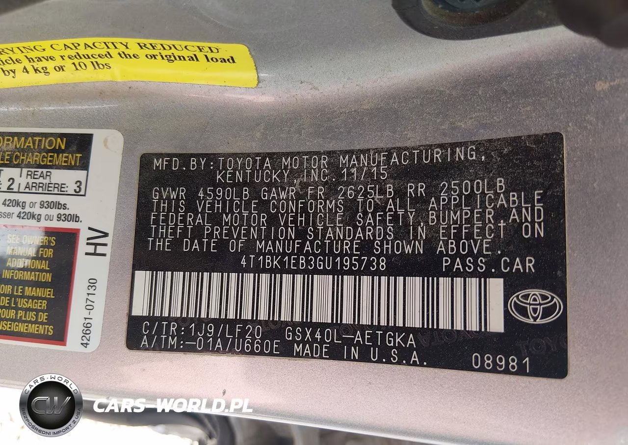 2016 Toyota Avalon Xle Plus VIN:4T1BK1EB3GU195738 - 9
