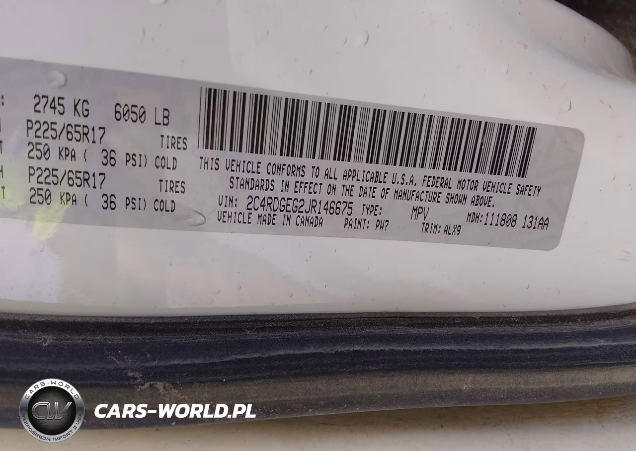 2018 Dodge Grand Caravan Gt VIN:2C4RDGEG2JR146675 - 9