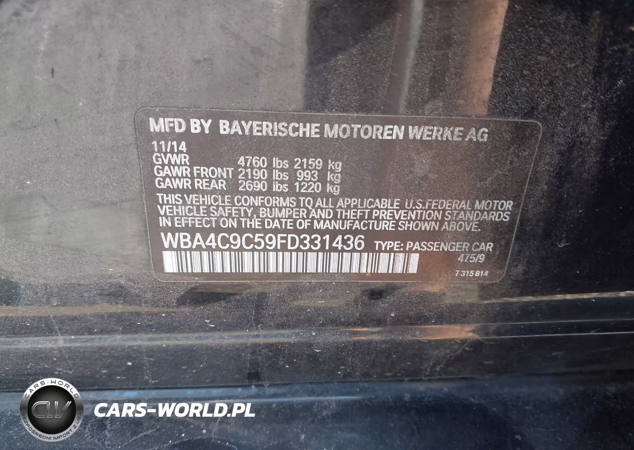 2015 BMW 428 Gran Coupe xDrive VIN:WBA4C9C59FD331436 - 9