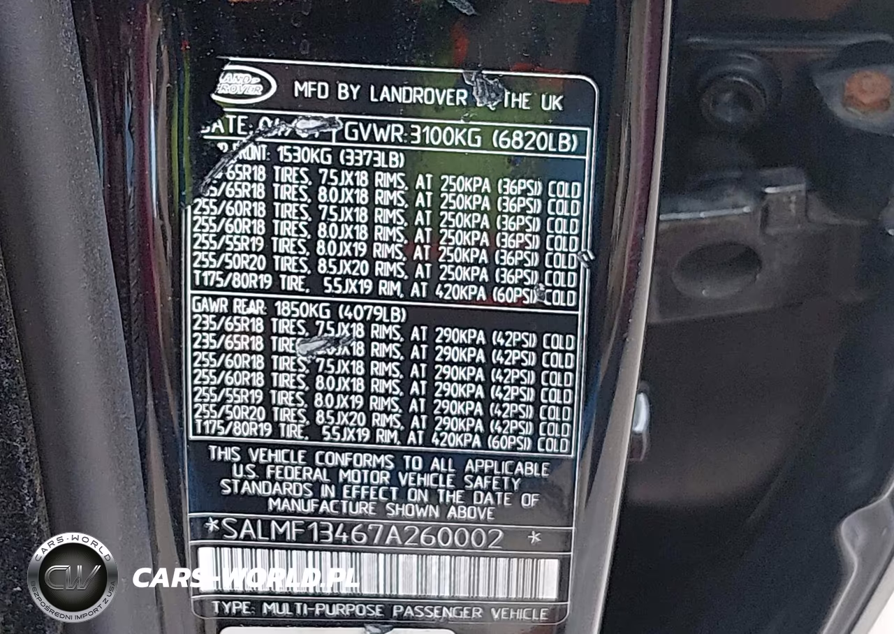 2007 Land Rover Range Rover Supercharged VIN:SALMF13467A260002 - 9