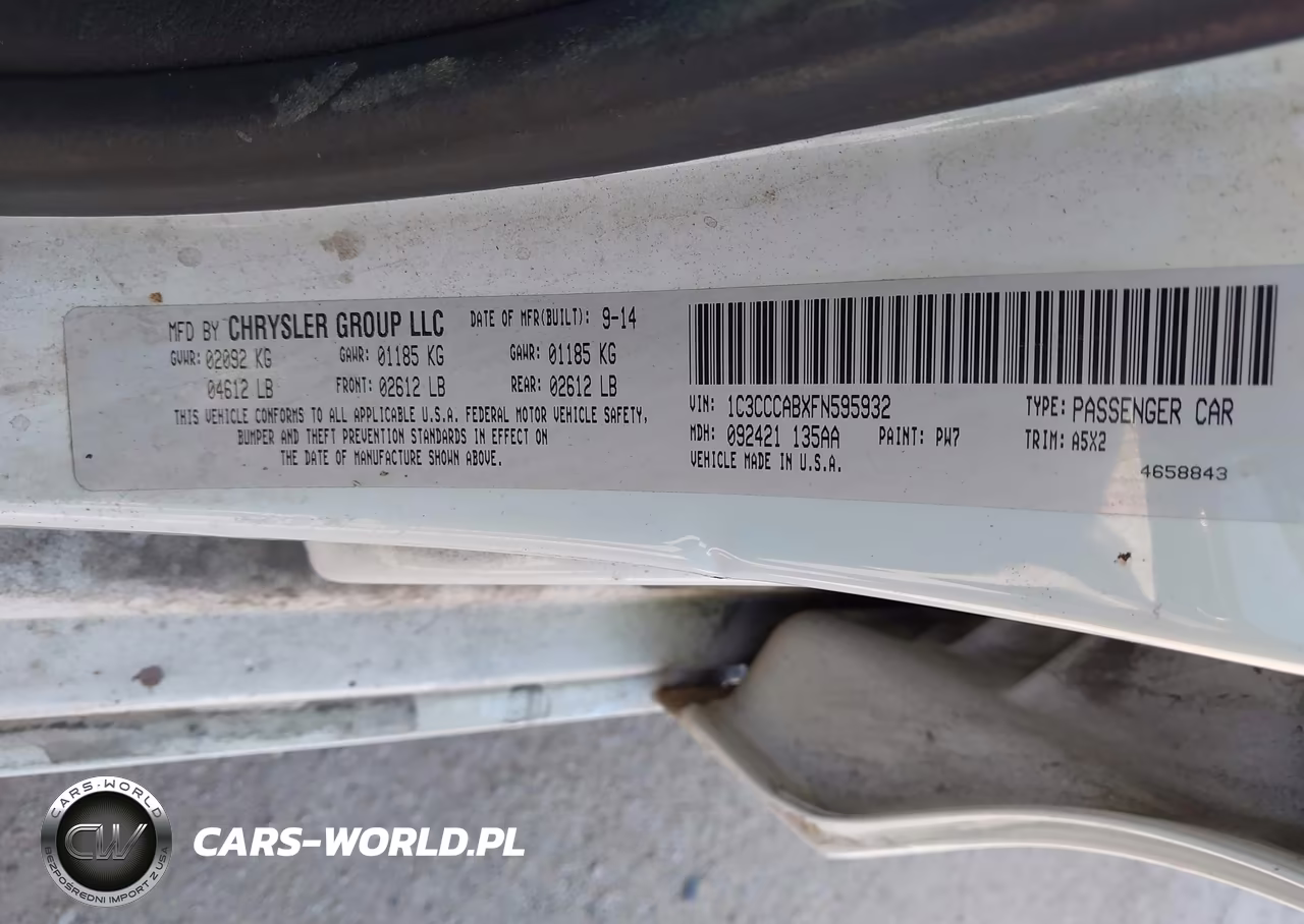 2015 Chrysler 200 Limited VIN:1C3CCCABXFN595932 - 9