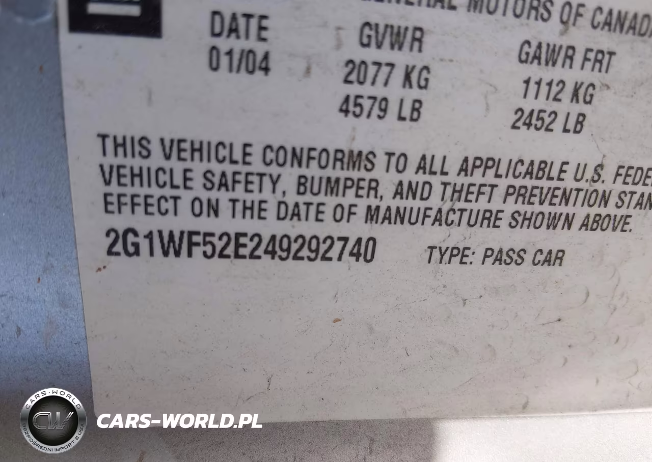 2004 Chevrolet Impala VIN:2G1WF52E249292740 - 9