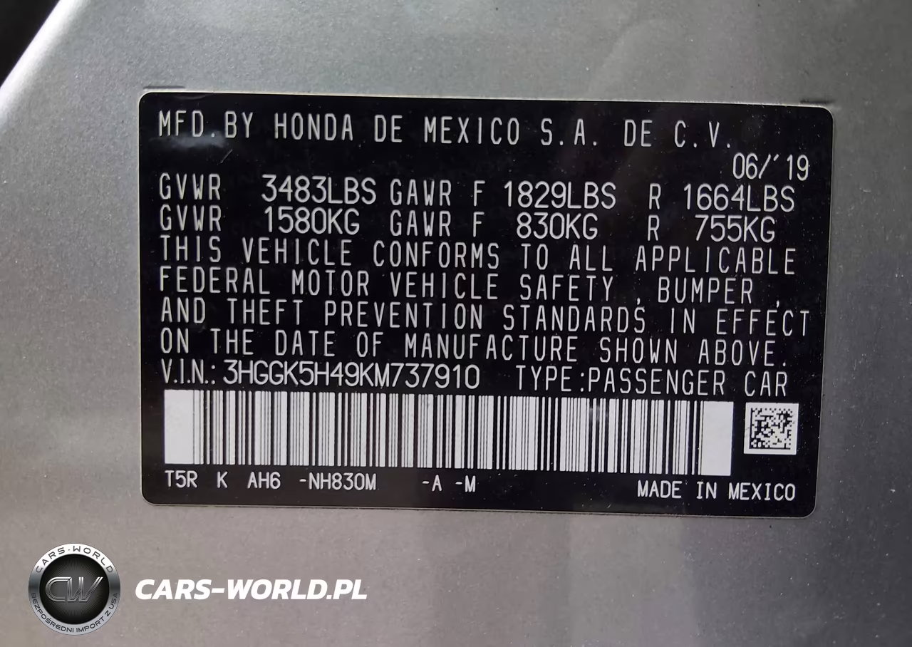 2019 Honda Fit Lx VIN:3HGGK5H49KM737910 - 9