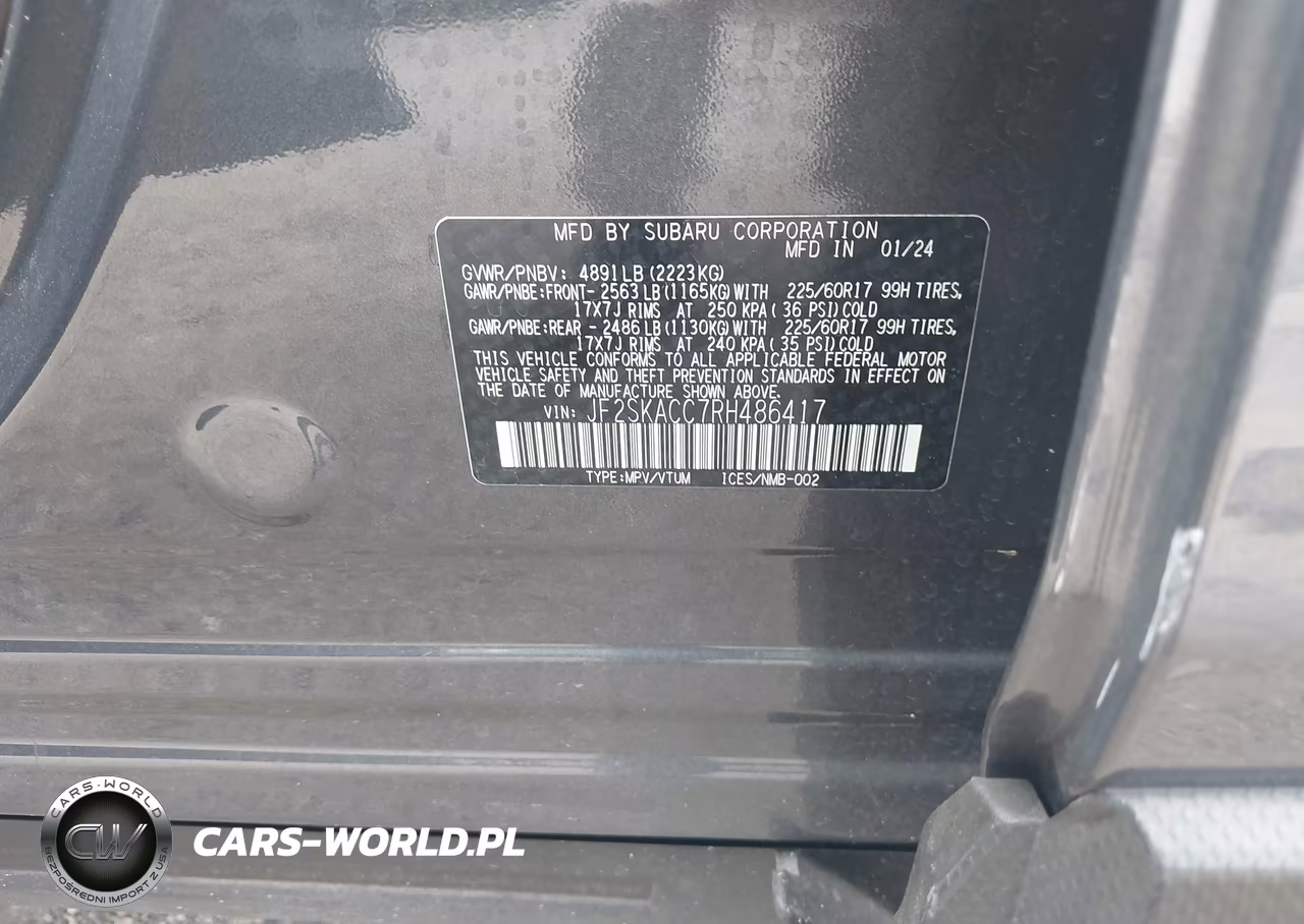 2024 Subaru Forester Premium VIN:JF2SKACC7RH486417 - 9