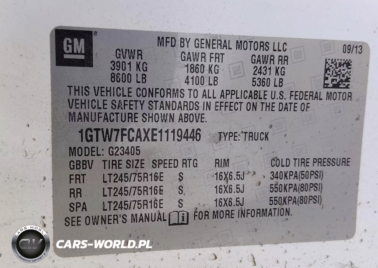 2014 GMC Savana 2500 Work Van VIN:1GTW7FCAXE1119446 - 9